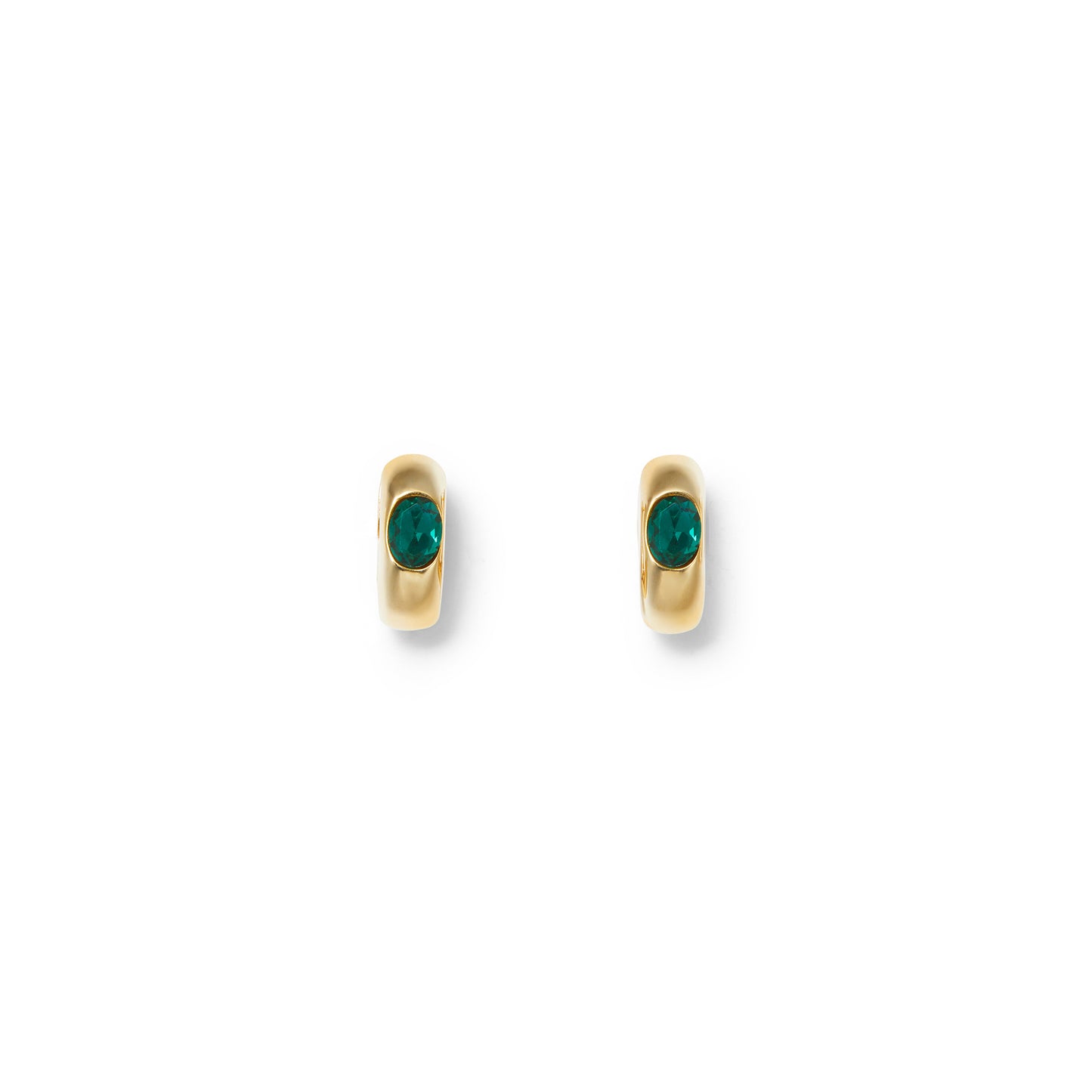 Mystic Gold & Green Hoop Earrings