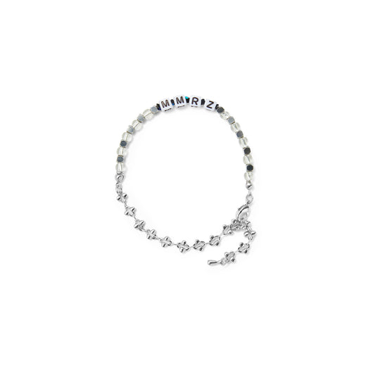 Mmrz Blue Crystal & Airplane Chain Mix Bracelet