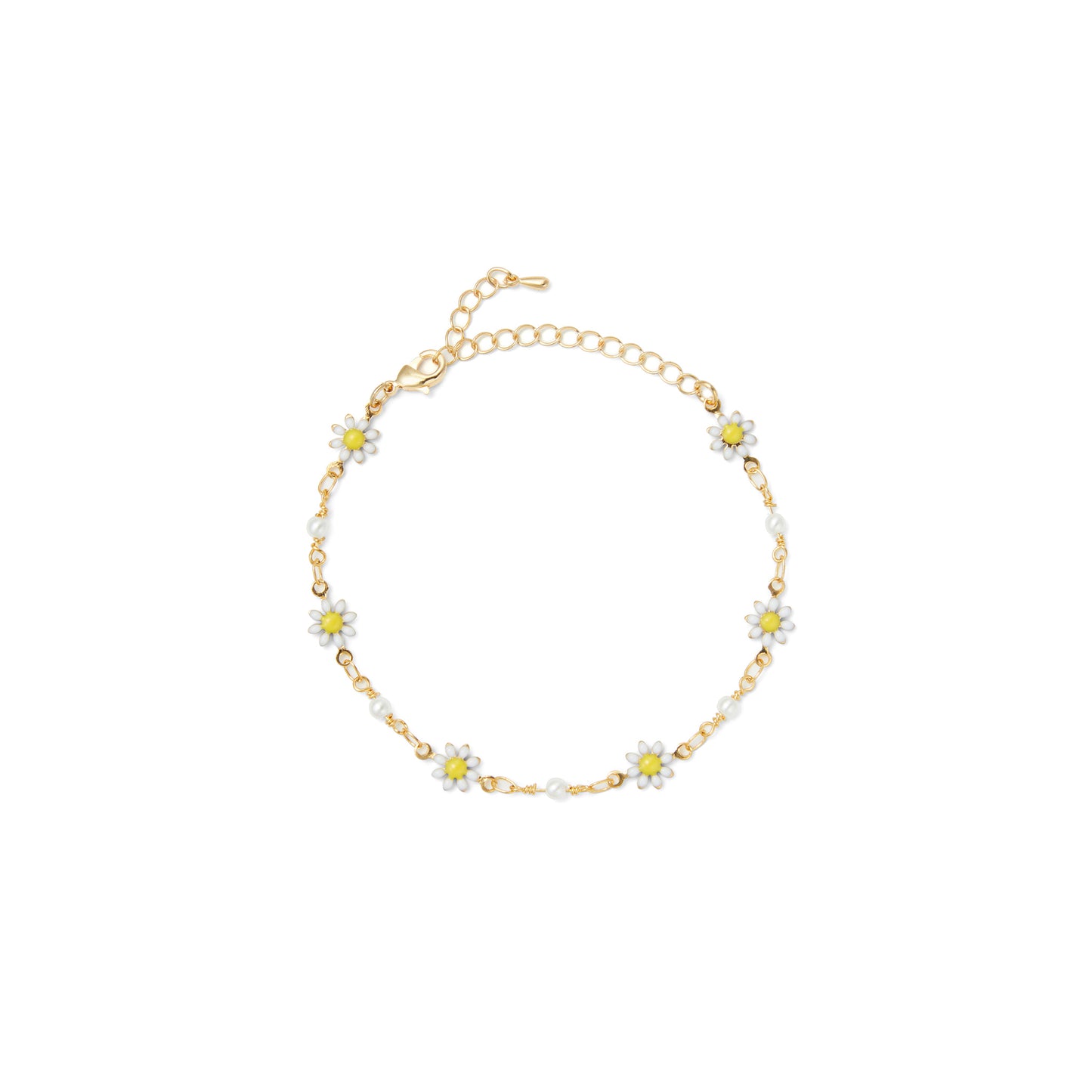 Gold Daisy Flower Bracelet