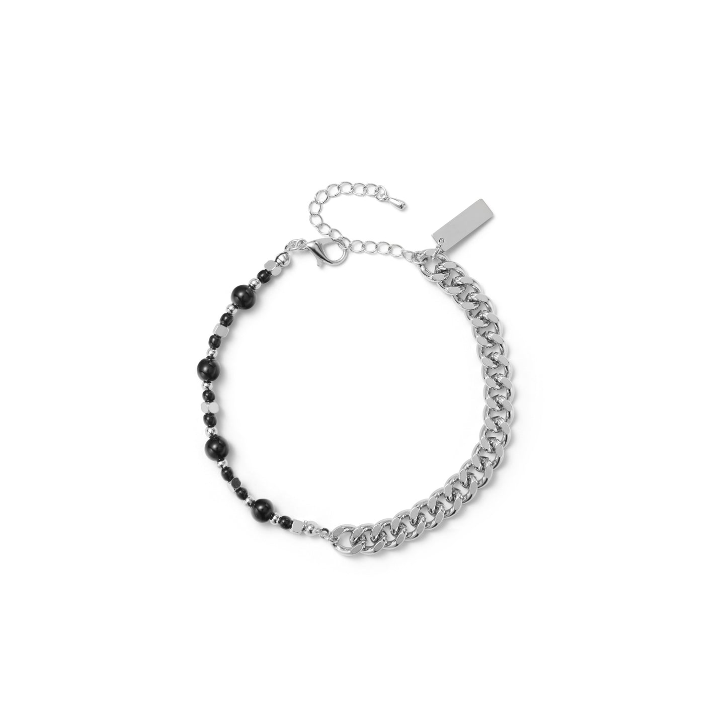 Chain Beads Bracelet Black