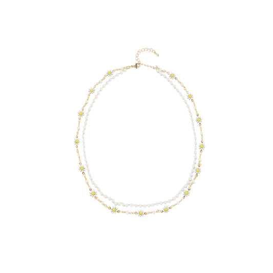 Daisy & Pearl Layered Necklace