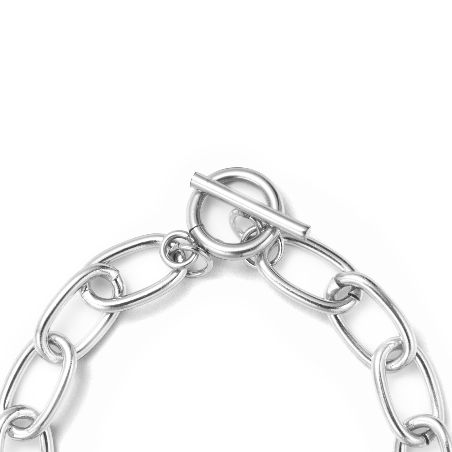 Bold Round Chain T-Bar Bracelet