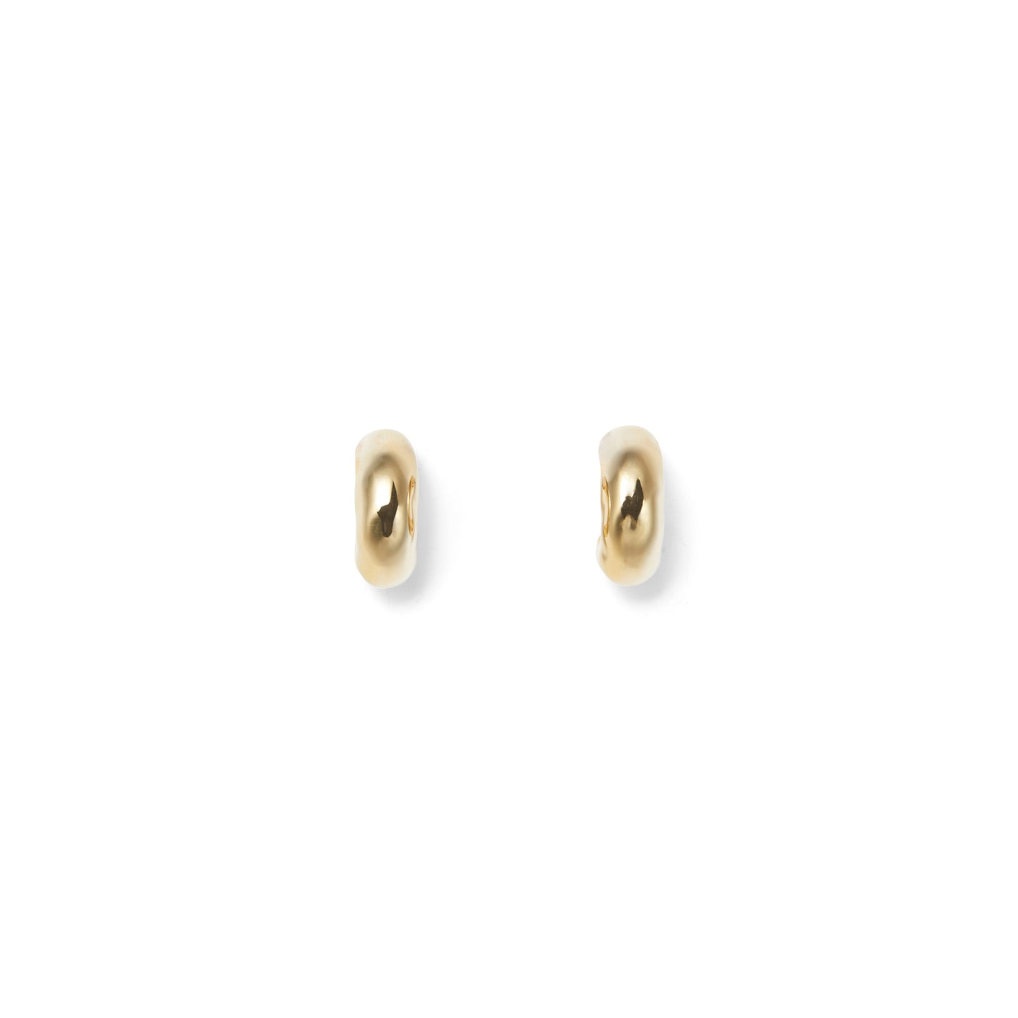 Bold Gold Semi Hoop Earrings